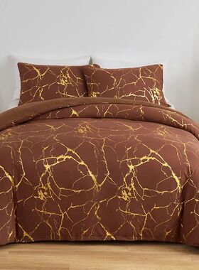 Marble Hot Stamping Double Duvet ver Set 220x240 Luxury King