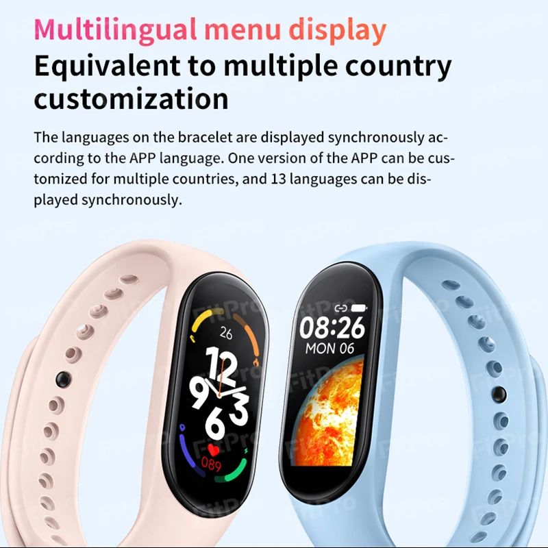 Band 7 Smart Watch Men Women Fitness Heart Rate Sports Smart - 图1