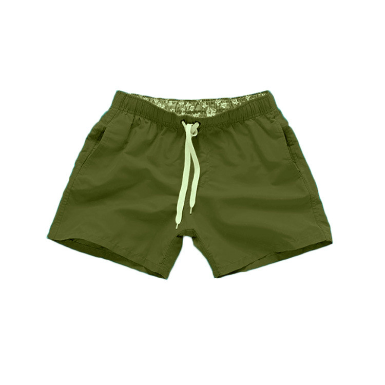 Men's Solid Color Loose Three-point Beach Shorts, Casual Sho - 图3