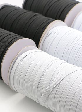 3/4/5/6/8/10MM White/black Flat Elastic Bands Elastic rubber