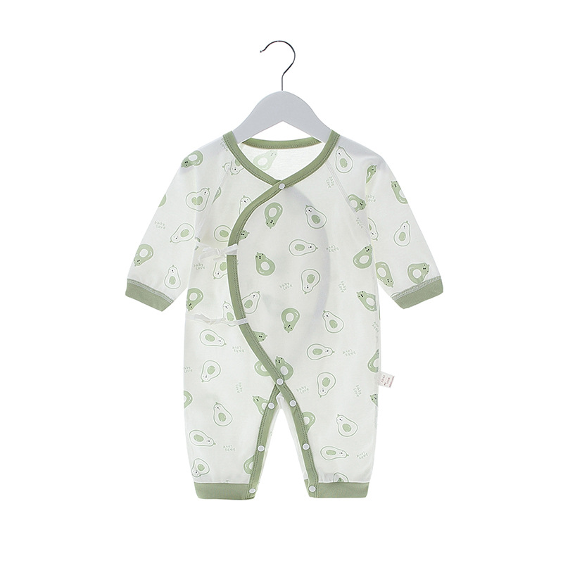 Spring Autumn Newborn Baby Romper Soild Color Baby Clothes G - 图3