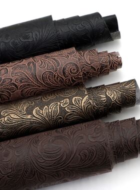 30x140cm Swirls Bump Textured Faux Leather Synthetic Leather