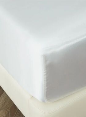 3pcs Satin Solid Color Bedding Set, A Fitted Sheet And A Pai