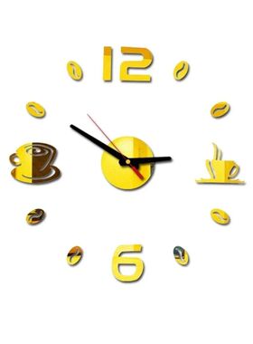 Digital Wall Clock Sticker Modern Design DIY Kitchen  Living