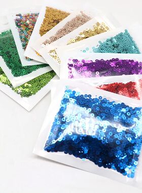 10g Pure Color Sequins Flat Round Pvc Loose Sequin Sequin Em