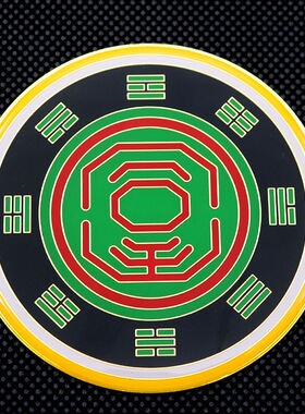 8CM黄铜后天八卦万缘摆件烤漆工艺和合图后天八卦单面盘
