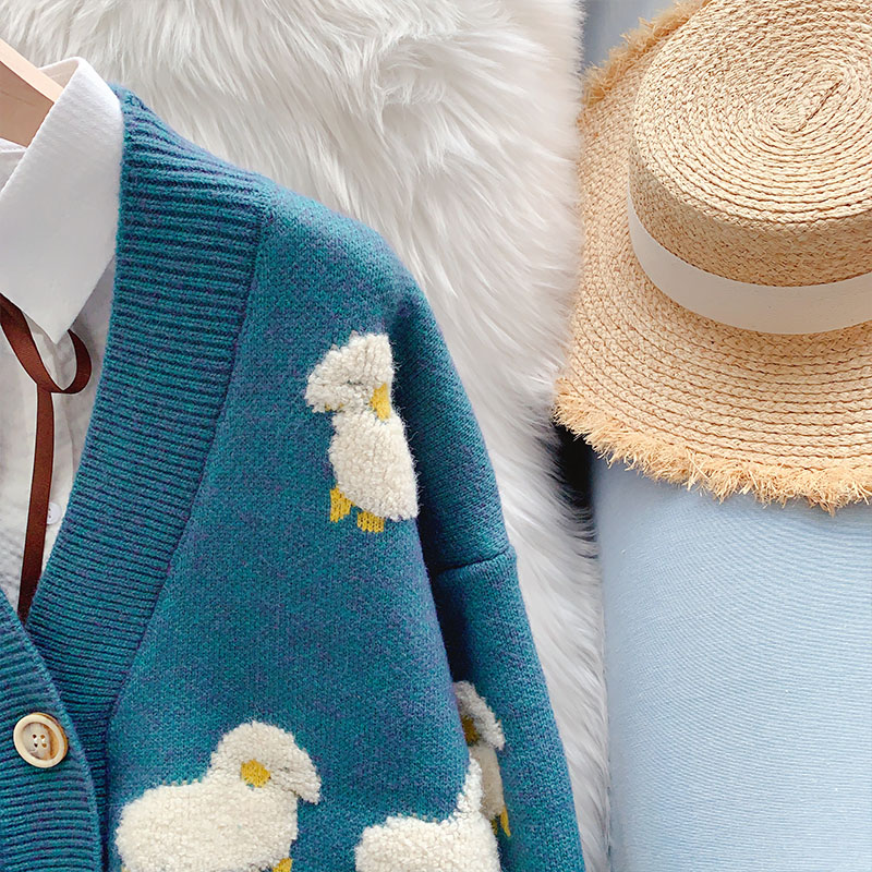 日系重工外套宽松外穿秋装新款毛衣 柏妮恩毛衣