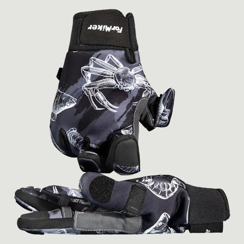 风猎者秋冬季专用钓鱼手套路亚防水防刺加绒保暖飞磕骑行触屏手套 - 图3