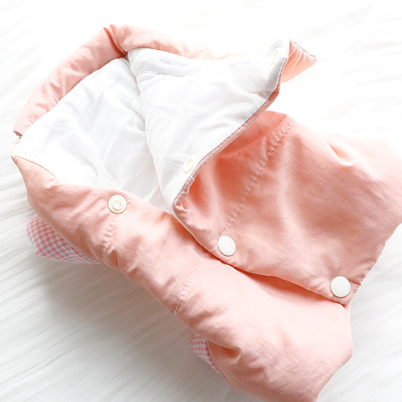 狗狗衣服秋冬装厚款背部开扣粉色牵引四脚棉衣小型犬泰迪宠物4929,淘宝优惠券,粉丝福利购,淘宝优惠卷