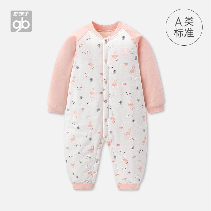 好孩子新生儿纯棉冬季厚款连身衣 好孩子海文连身衣/爬服/哈衣