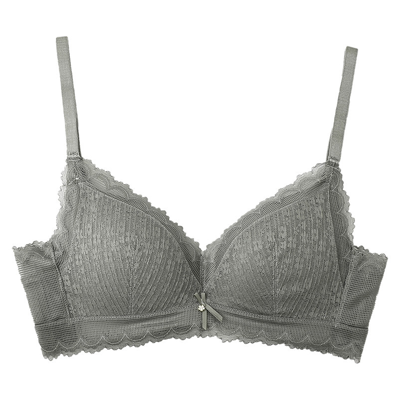 法式小平胸聚拢无钢圈薄款性感胸罩 春天芭莎文胸