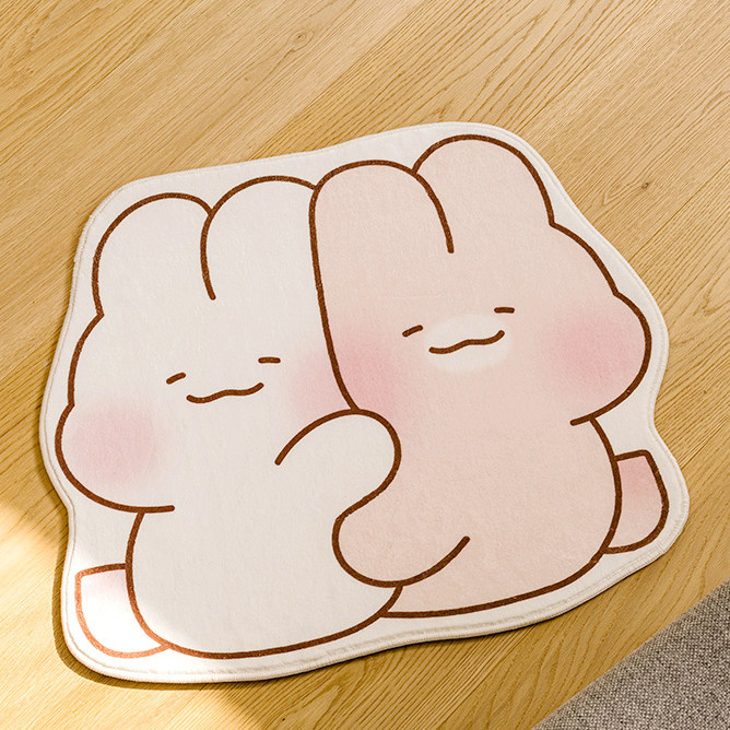 韩国代购进口奶油泡芙兔shuya脚垫进门地垫/兔兔客厅卧室地毯周边,淘宝优惠券,粉丝福利购,淘宝优惠卷