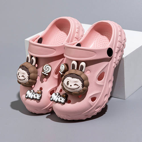 拉布布儿童洞洞鞋男女童夏天卡通包头户外防滑凉拖鞋宝宝沙滩鞋夏 - 图2