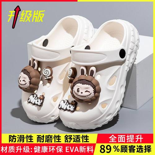 拉布布儿童洞洞鞋男女童夏天卡通包头户外防滑凉拖鞋宝宝沙滩鞋夏 - 图3