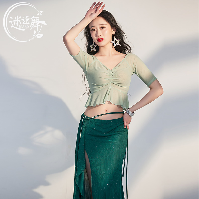迷迭舞肚皮舞练功服新款表演服装套装东方舞演出服女性感上衣裙子 - 图1
