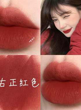 焦糖南瓜色唇釉复古正红色秋冬橘红棕高级巧克力奶茶色唇泥口红