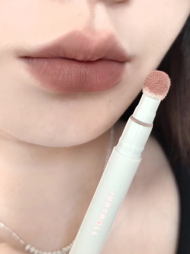 白开水伪素颜裸杏色！juduo橘朵唇粉霜唇釉n12裸色系奶茶色口红 - 图0