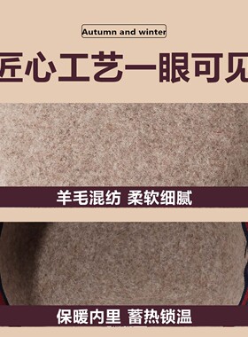 秋冬羊毛中老年保暖礼帽