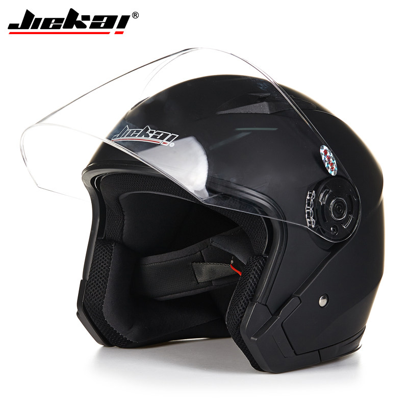 捷凯头盔男摩托车半覆式双镜片防晒盔电动车女