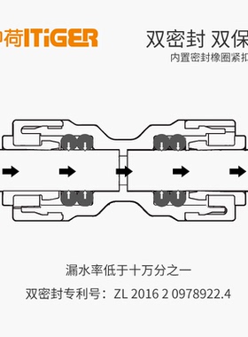 中荷废水比300cc 纯水机快接RO反渗透机免锁片快速接头阀门1831-A