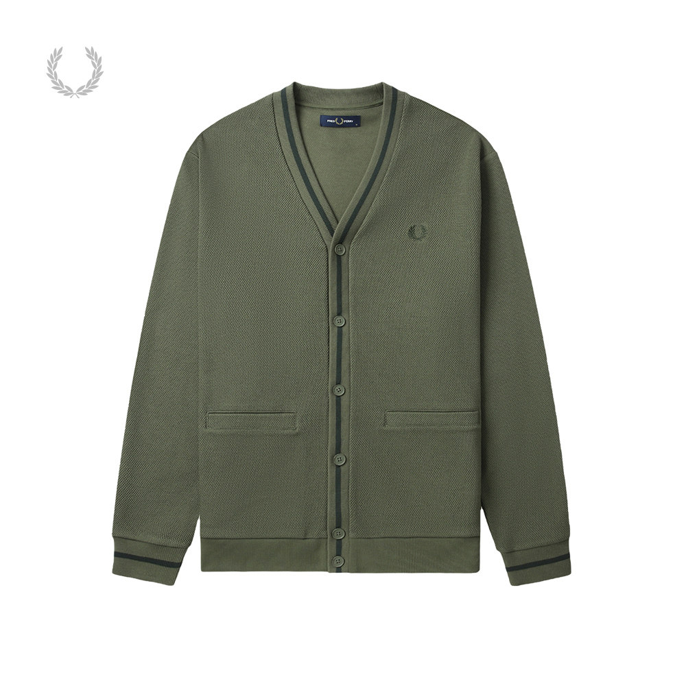 FRED PERRY男士休闲针织衫冬季商务绅士开衫V领麦穗长袖M2654,淘宝优惠券,粉丝福利购,淘宝优惠卷