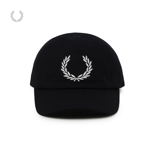 FRED PERRY男士休闲帽子2025冬季圆顶弯檐麦穗刺绣棒球帽潮W1294 - 图0