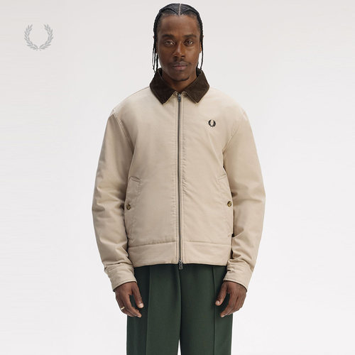 FRED PERRY男装翻领拉链夹克2025冬季新款复古英伦风合身工装外套 - 图3