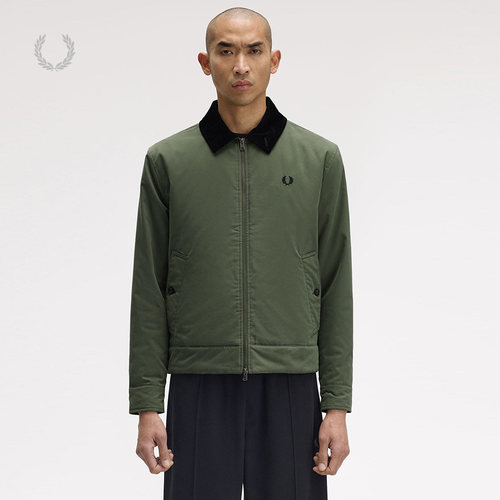 FRED PERRY男装翻领拉链夹克2025冬季新款复古英伦风合身工装外套 - 图2