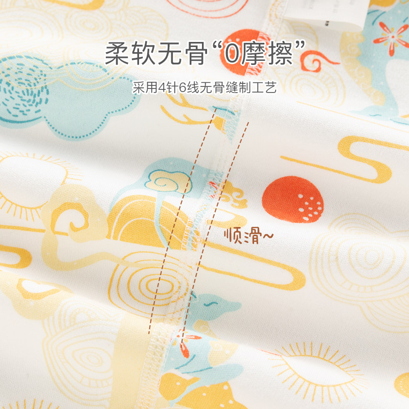 宝宝春秋季纯棉新生儿幼儿和尚服 欢喜小熊连身衣/爬服/哈衣