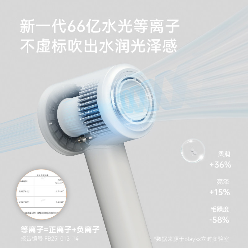 OLAYKS立时吹风机家用高速等离子负离子静音大风力恒温护发速干