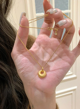 Vintage中古金驼峰拉丝项链