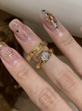 中古Vintage法式一克拉镶钻戒指