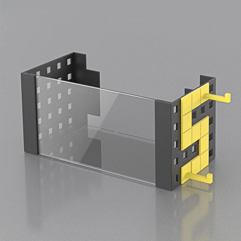 Dormitory storage and organization punch-free transparent box