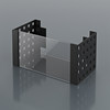 Dormitory storage and organization punch-free transparent box