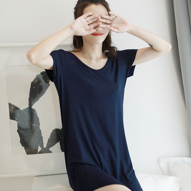 蜜愿性感女春韩版短袖露背连体睡裙 蜜愿睡裙
