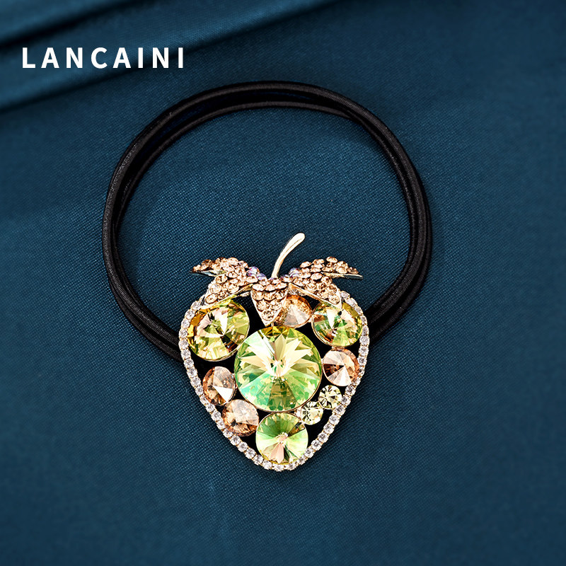 施华水晶高端定制草莓气质女橡皮筋 兰彩妮饰品发饰