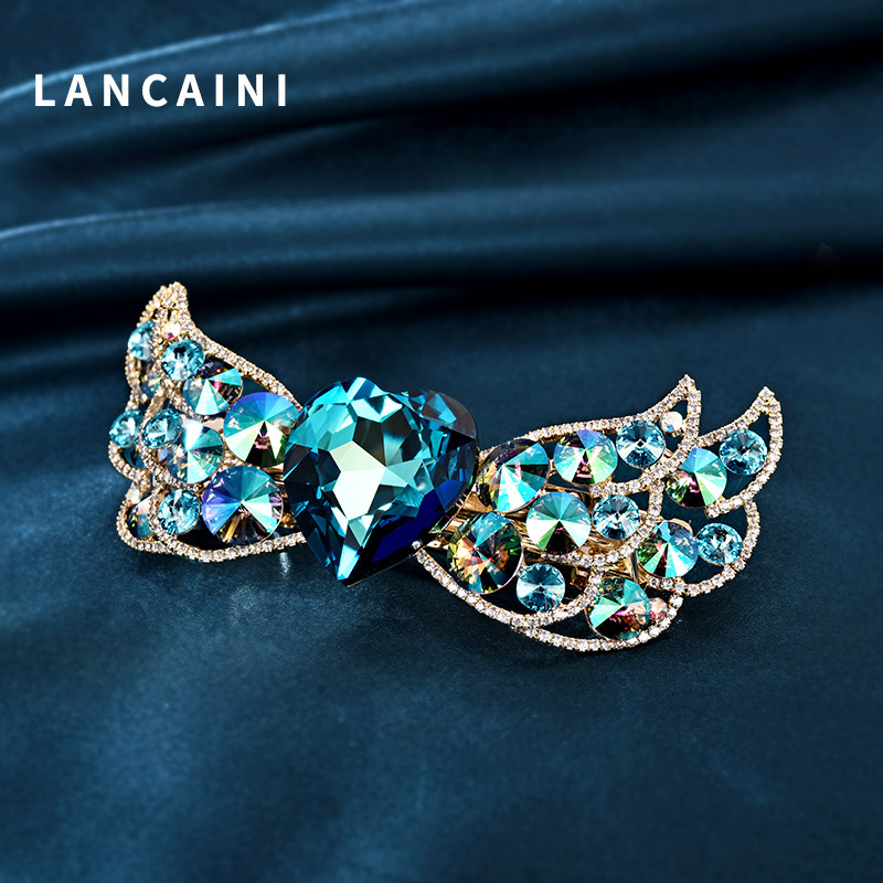 施华水晶后脑勺半扎头发妈妈横夹 兰彩妮饰品发饰