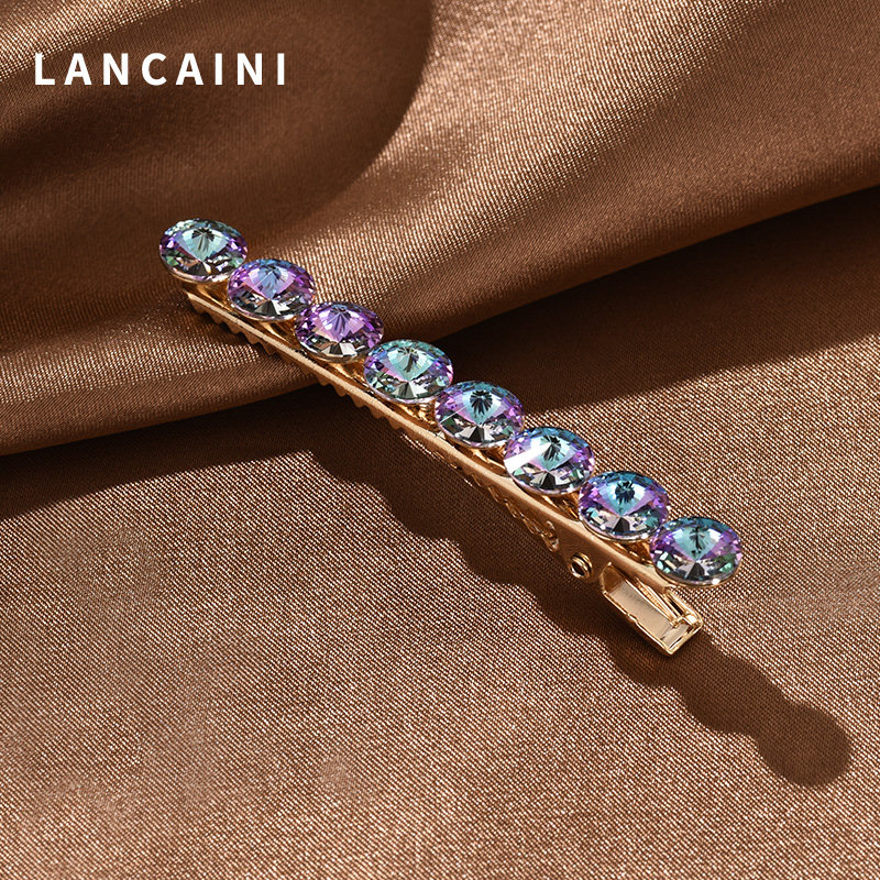 施华水晶高端定制韩国2021年鸭嘴夹 兰彩妮饰品发饰