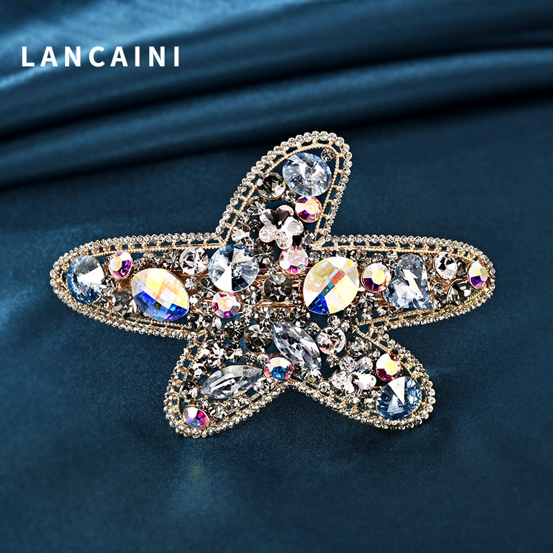 施华水晶高端定制款大号发夹发顶夹 兰彩妮饰品发饰