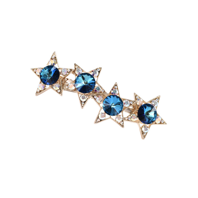 施华水晶五星发夹女韩国新款顶夹 兰彩妮饰品发饰