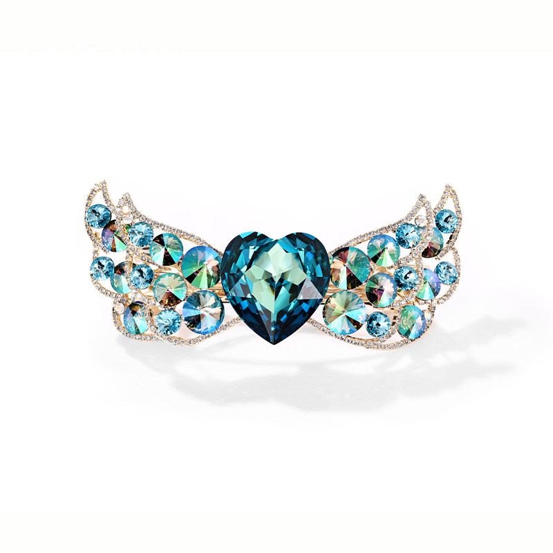 施华水晶后脑勺半扎头发妈妈横夹 兰彩妮饰品发饰