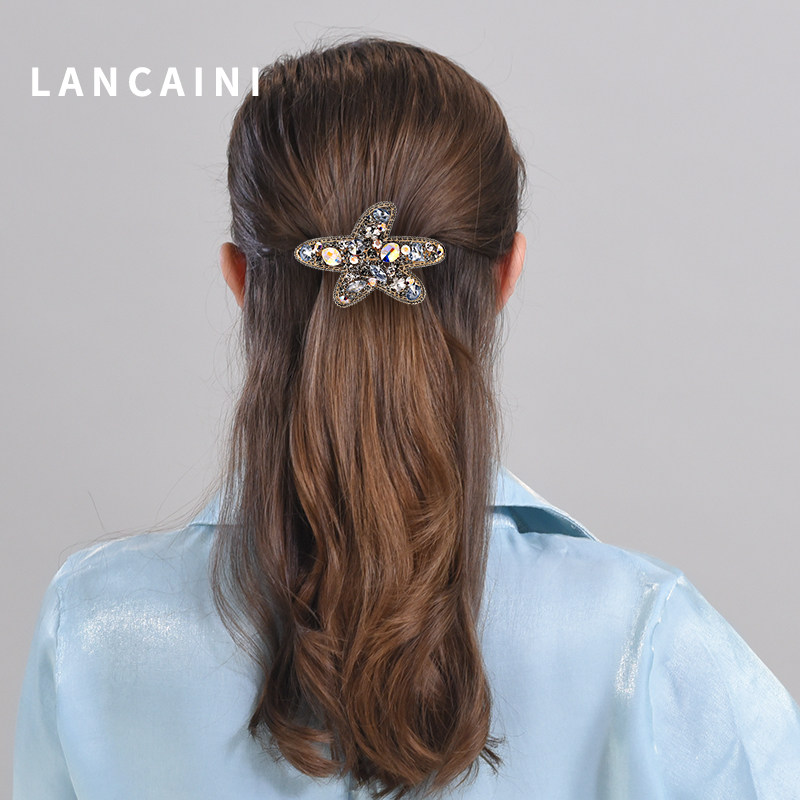 施华水晶高端定制款大号发夹发顶夹 兰彩妮饰品发饰