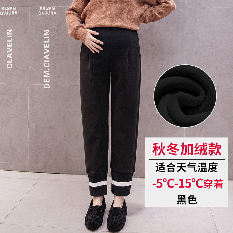 孕妇外穿2020秋冬新款托腹裤打底裤 妈妈本色孕妇打底裤