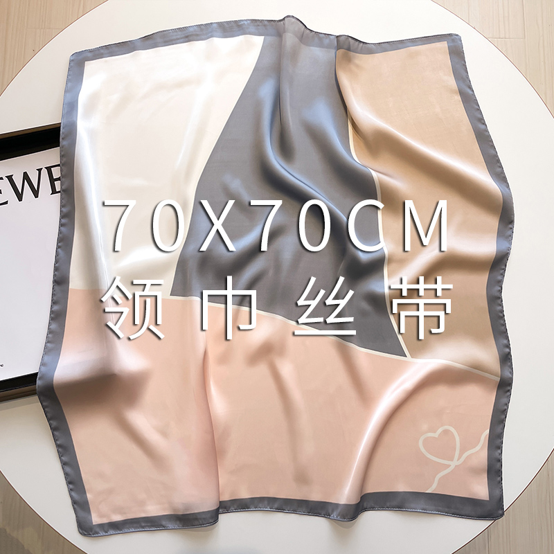 小方巾丝巾女春秋冬季四方正方形纱巾职业空姐银行搭配衬衫薄围巾 - 图2