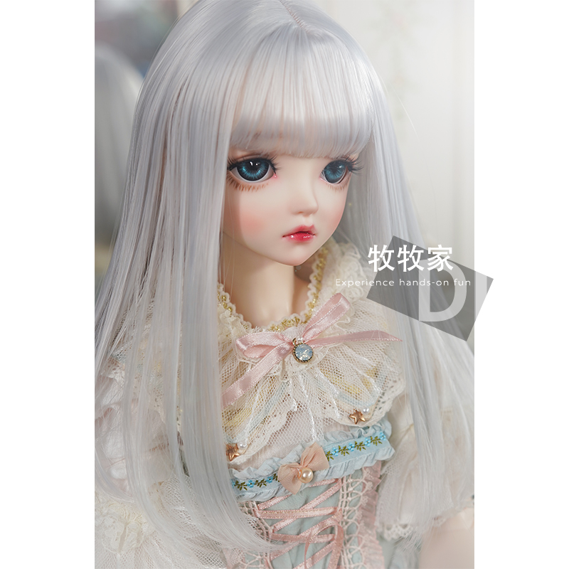 雨叔bjd VOLKS SD DDMDD 1/3 1/4娃娃假发精修中长内扣短发手改毛 - 图1