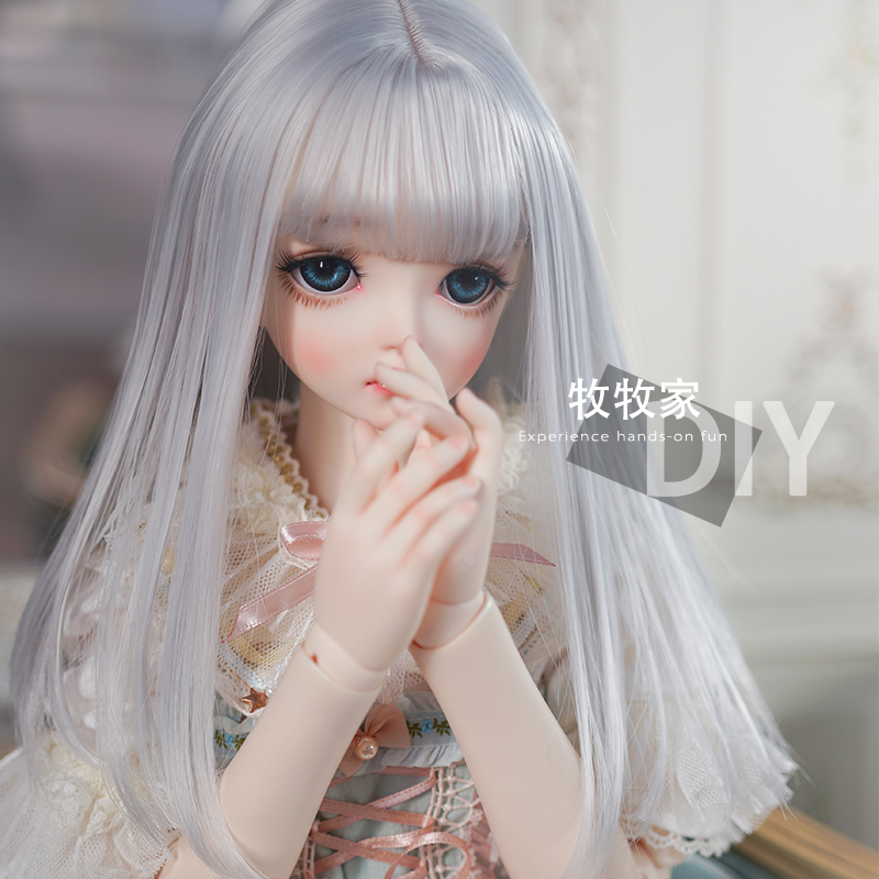 雨叔bjd VOLKS SD DDMDD 1/3 1/4娃娃假发精修中长内扣短发手改毛 - 图0