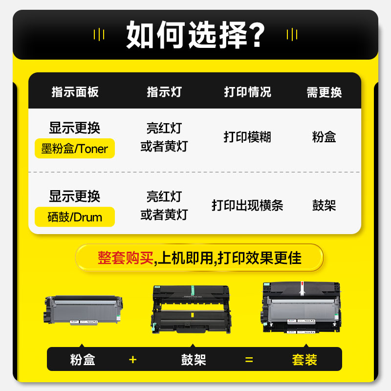 适用兄弟l2540dw粉盒 兄弟2540dw打印机硒鼓dcp l2540dw墨书原装DR2325鼓架TN2325墨粉brother墨盒碳粉晒鼓 - 图0