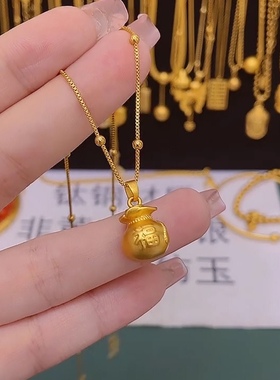 网红款时尚幸运福袋项链可爱钱袋女款ins送女友送妈妈
