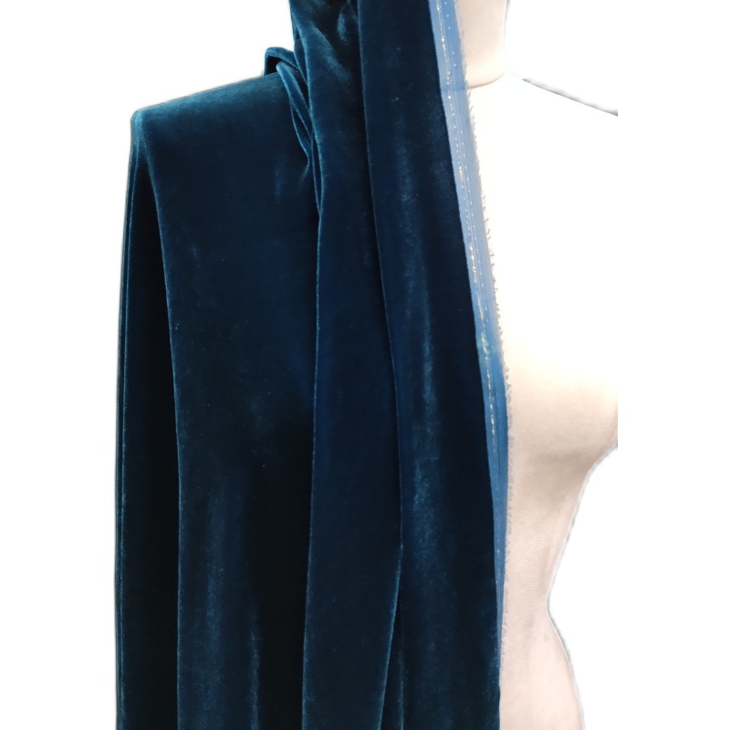 真丝绒 金丝绒布料 桑蚕丝丝绒旗袍加密宽135 孔雀蓝/酒红 95/米,淘宝优惠券,粉丝福利购,淘宝优惠卷