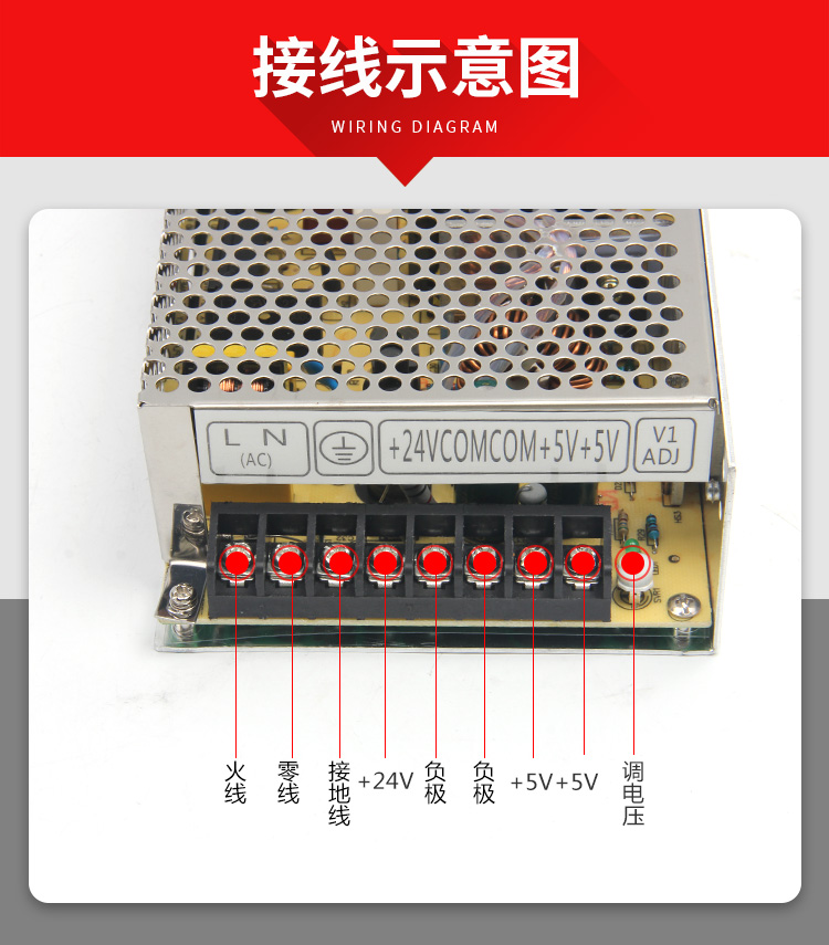 明纬开关电源D-150A D-150B D-150C 双组输出5V 12V 24V 150W - 图2